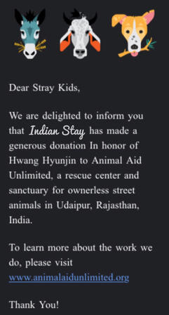 Hyunjin Birthday Animal aid donation